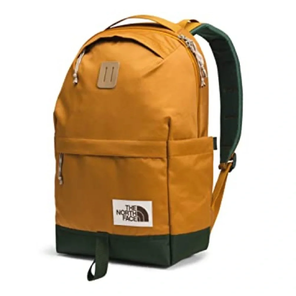 The North Face TNF Daypack Canvas Backpack Timber Orange Military Green 22L
